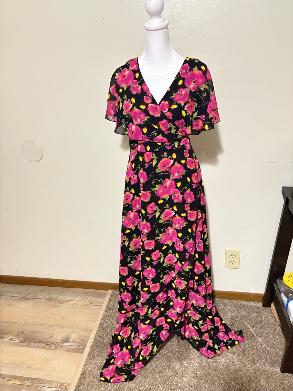 Floral Pink Maxi Dress